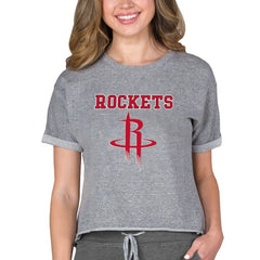 NBA - Houston Rockets Concepts Sport NBA Women's Concepts Mainstream Terry SS Top - Gray