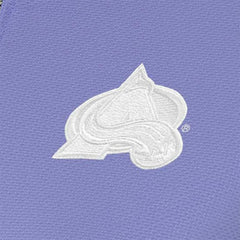 Colorado Avalanche - Antigua Women's White Logo Finish Quarter-Zip Top Heather Purple