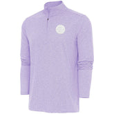 Boston Bruins Antigua White Logo Hunk Quarter-Zip Pullover Lavender