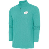 Carolina Hurricanes - Antigua White Logo Hunk Quarter-Zip Pullover Heather Aqua