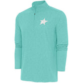 Dallas Stars - Antigua White Logo Hunk Quarter-Zip Pullover Mint