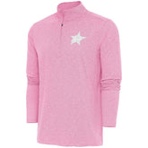 Dallas Stars - Antigua White Logo Hunk Quarter-Zip Pullover Pink