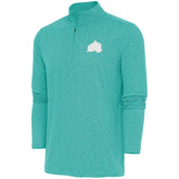 Colorado Avalanche - Antigua White Logo Hunk Quarter-Zip Pullover Heather Aqua