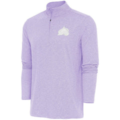 Colorado Avalanche - Antigua White Logo Hunk Quarter-Zip Pullover Lavender