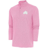 Colorado Avalanche - Antigua White Logo Hunk Quarter-Zip Pullover Pink