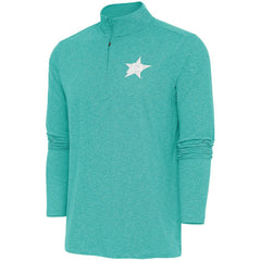 Dallas Stars - Antigua White Logo Hunk Quarter-Zip Pullover Heather Aqua