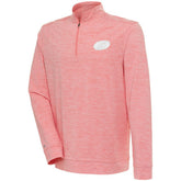 Carolina Hurricanes - Antigua White Logo Bright Quarter-Zip Pullover Coral