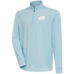 Carolina Hurricanes - Antigua White Logo Bright Quarter-Zip Pullover Powder Blue