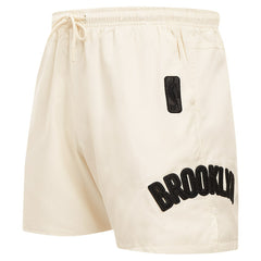 NBA - Brooklyn Nets Pro Standard Triple Tonal Woven Shorts - Cream