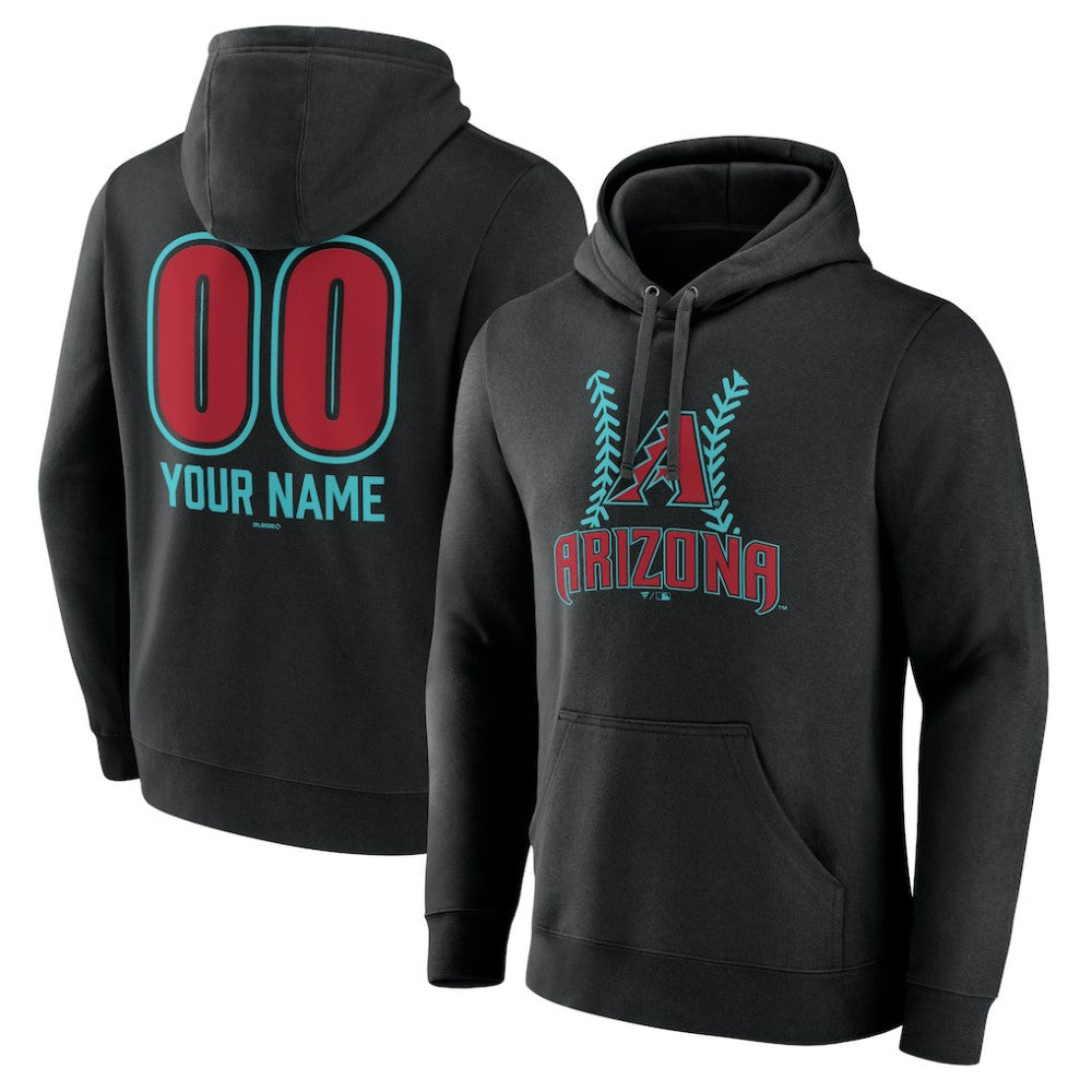 Arizona Diamondbacks Personalized Name & Number Fastball Pullover Hoodie Lifestyle