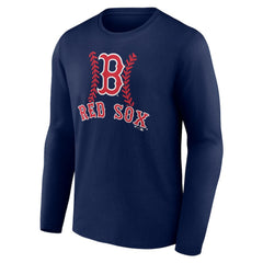 Boston Red Sox Personalized Name & Number Fastball Long Sleeve T-Shirt On Sale