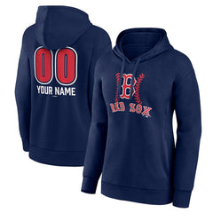 Boston Red Sox Women's Personalized Name & Number Fastball Pullover Hoodie On Sale