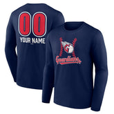 Cleveland Guardians Personalized Name & Number Fastball Long Sleeve T-Shirt Sale