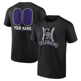 Colorado Rockies Personalized Name & Number Fastball T-Shirt Online