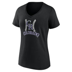 Colorado Rockies Women's Personalized Name & Number Fastball V-Neck T-Shirt for sale