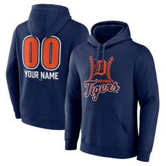 Detroit Tigers Personalized Name & Number Fastball Pullover Hoodie Lifestyle