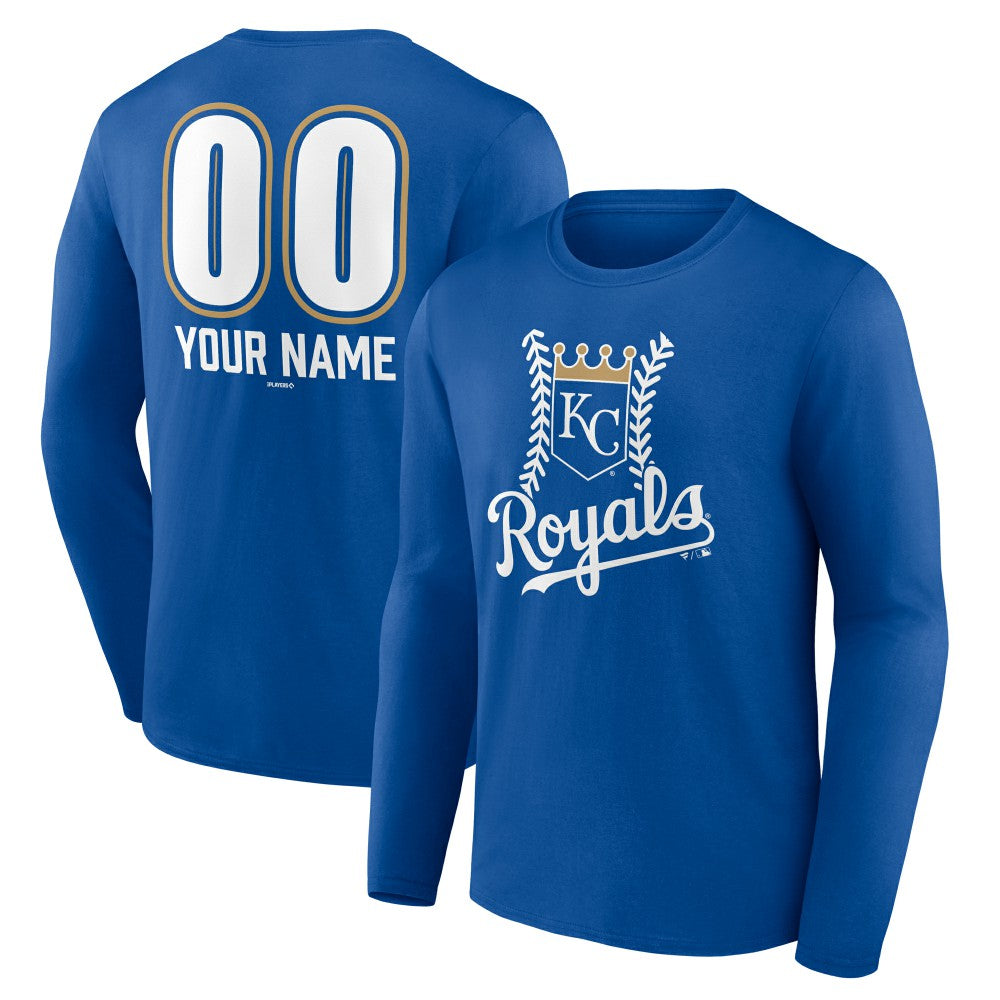 Kansas City Royals Personalized Name & Number Fastball Long Sleeve T-Shirt Online