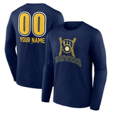 Milwaukee Brewers Personalized Name & Number Fastball Long Sleeve T-Shirt Online