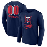 Minnesota Twins Personalized Name & Number Fastball Long Sleeve T-Shirt Sale