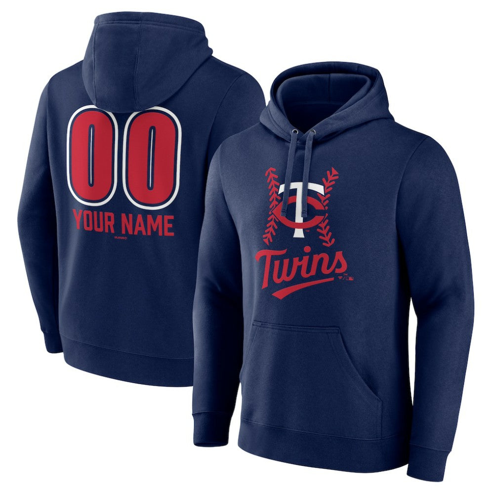 Minnesota Twins Personalized Name & Number Fastball Pullover Hoodie On Sale