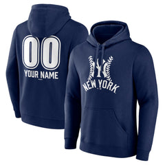 New York Yankees Personalized Name & Number Fastball Pullover Hoodie Clearance