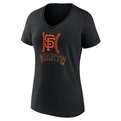 San Francisco Giants Women's Personalized Name & Number Fastball V-Neck T-Shirt Clearance
