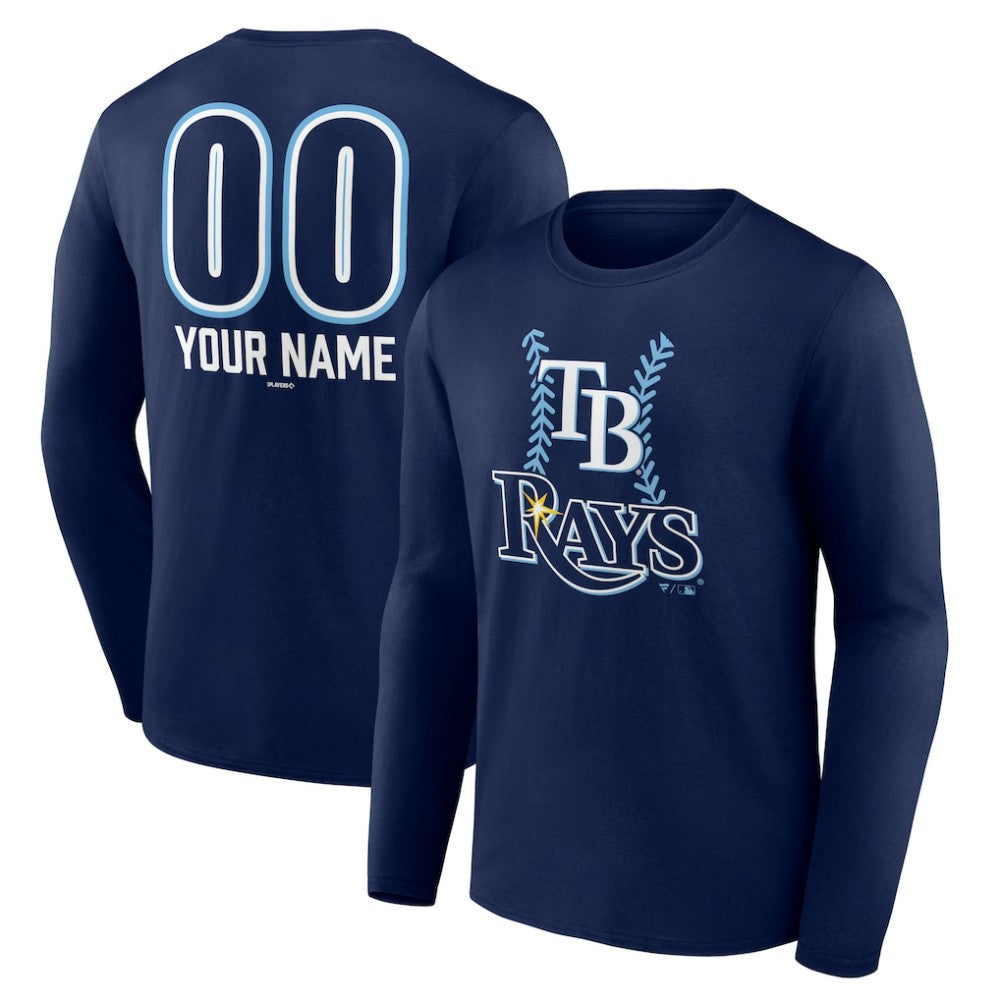 Tampa Bay Rays Personalized Name & Number Fastball Long Sleeve T-Shirt Sale