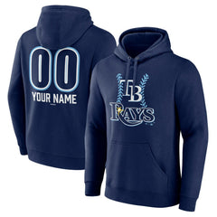 Tampa Bay Rays Personalized Name & Number Fastball Pullover Hoodie On Sale