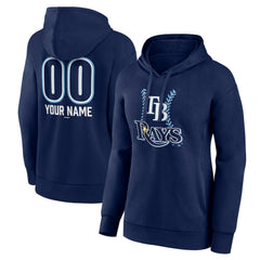 Tampa Bay Rays Women's Personalized Name & Number Fastball Pullover Hoodie Clearance