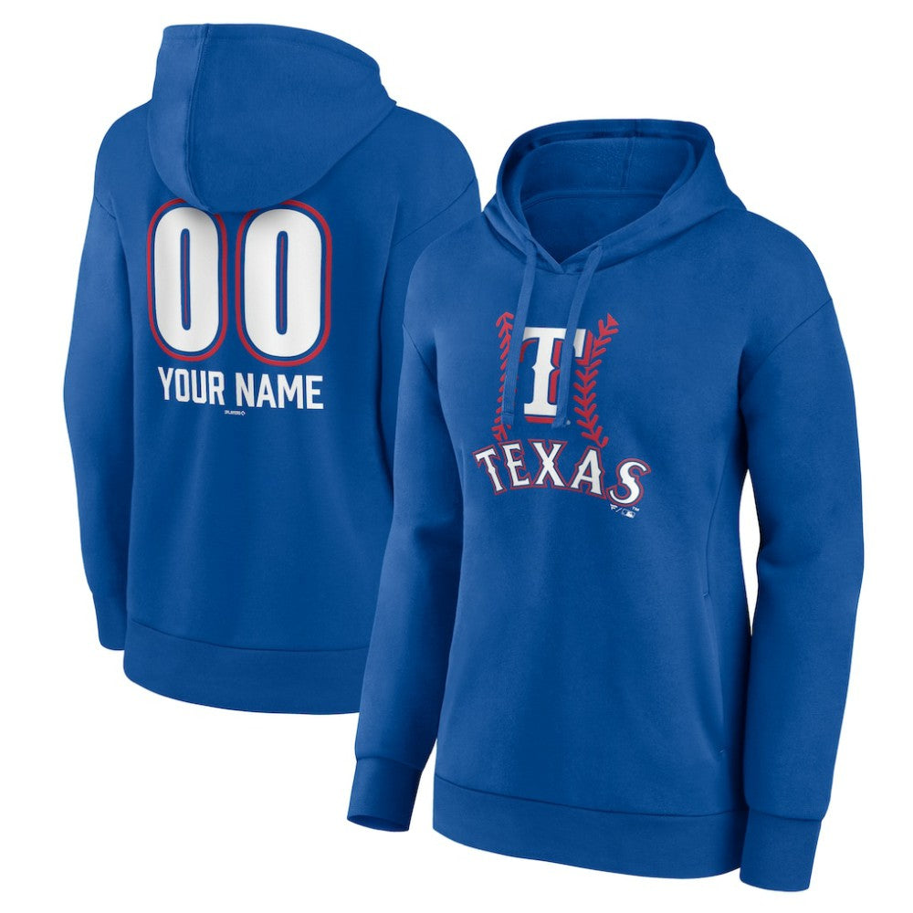 Texas Rangers Women's Personalized Name & Number Fastball Pullover Hoodie Near Me