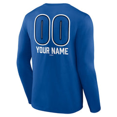 Toronto Blue Jays Personalized Name & Number Fastball Long Sleeve T-Shirt Clearance