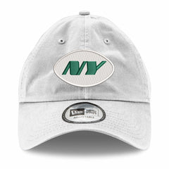 New York Jets New Era Casual Classic Adjustable Hat White - NFL