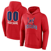 Chicago Cubs Personalized Name & Number Fastball Pullover Hoodie Lifestyle