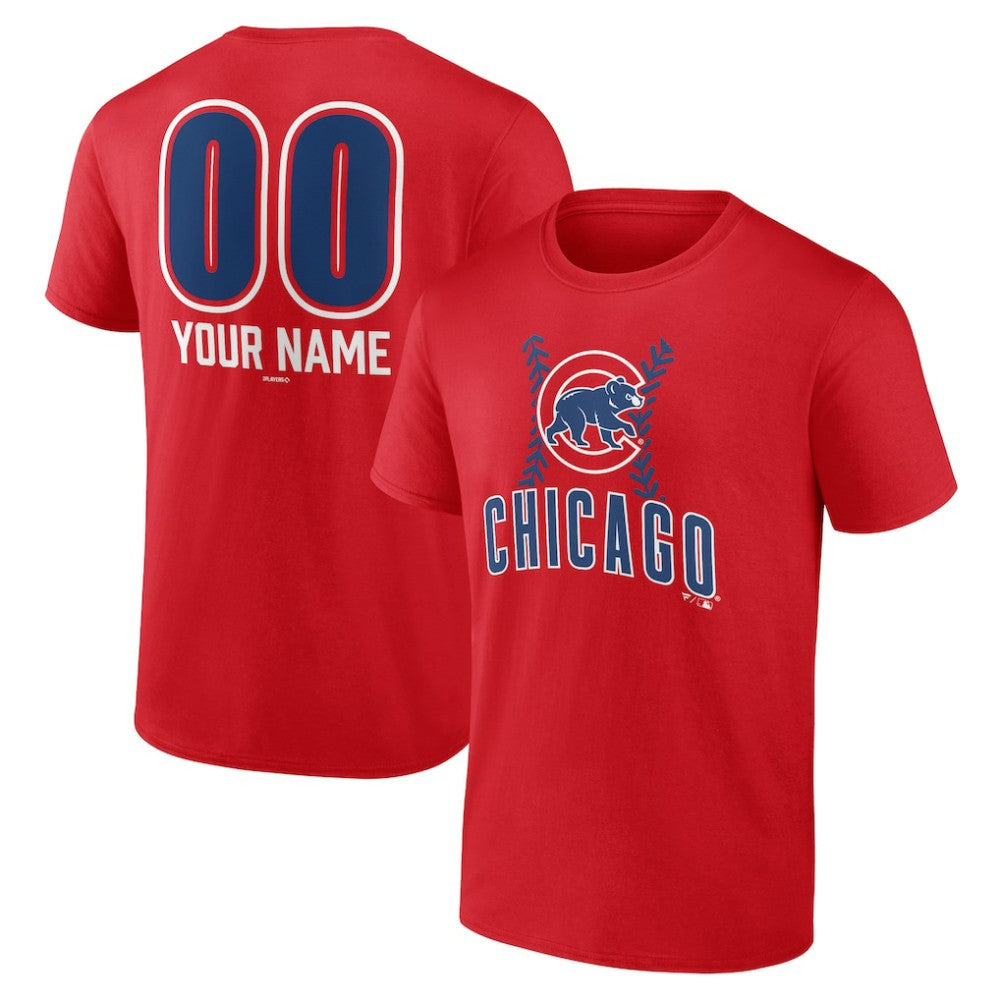 Chicago Cubs Personalized Name & Number Fastball T-Shirt Online