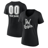 Los Angeles Dodgers Women's Personalized Name & Number Fastball V-Neck T-Shirt Online