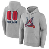 Atlanta Braves Personalized Name & Number Fastball Pullover Hoodie Lifestyle