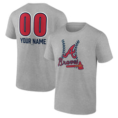 Atlanta Braves Personalized Name & Number Fastball T-Shirt Clearance