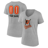 Baltimore Orioles Women's Personalized Name & Number Fastball V-Neck T-Shirt Online