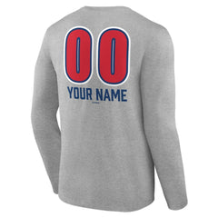 Chicago Cubs Personalized Name & Number Fastball Long Sleeve T-Shirt Sale