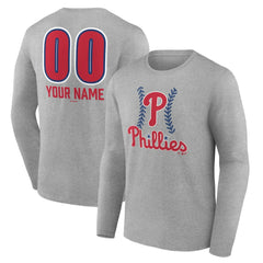 Philadelphia Phillies Personalized Name & Number Fastball Long Sleeve T-Shirt Near Me