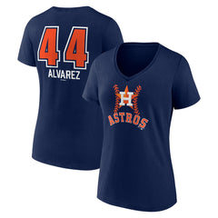 Yordan Alvarez Houston Astros Women's Fastball Player Name & Number V-Neck T-Shirt On Sale