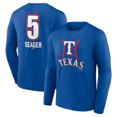 Corey Seager Texas Rangers Fastball Player Name & Number Long Sleeve T-Shirt for sale