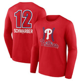 Kyle Schwarber Philadelphia Phillies Fastball Player Name & Number Long Sleeve T-Shirt Online