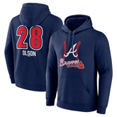 Matt Olson Atlanta Braves Fastball Player Name & Number Pullover Hoodie On Sale