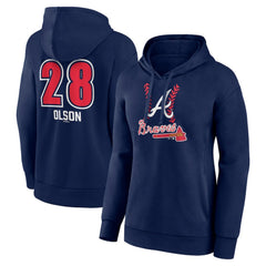 Matt Olson Atlanta Braves Women's Fastball Player Name & Number Pullover Hoodie Clearance