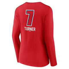 Trea Turner Philadelphia Phillies Women's Fastball Player Name & Number Long Sleeve V-Neck T-Shirt Near Me