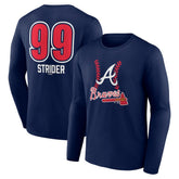 Spencer Strider Atlanta Braves Fastball Player Name & Number Long Sleeve T-Shirt On Sale