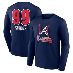 Spencer Strider Atlanta Braves Fastball Player Name & Number Long Sleeve T-Shirt On Sale