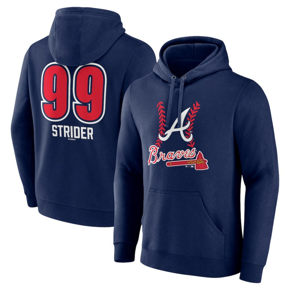 Spencer Strider Atlanta Braves Fastball Player Name & Number Pullover Hoodie Online