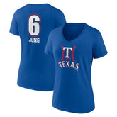 Josh Jung Texas Rangers Women's Fastball Player Name & Number V-Neck T-Shirt discount